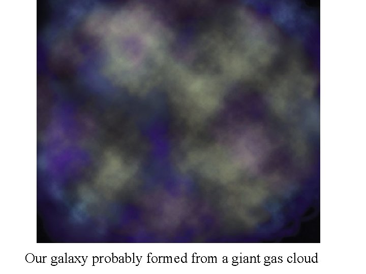 Our galaxy probably formed from a giant gas cloud 