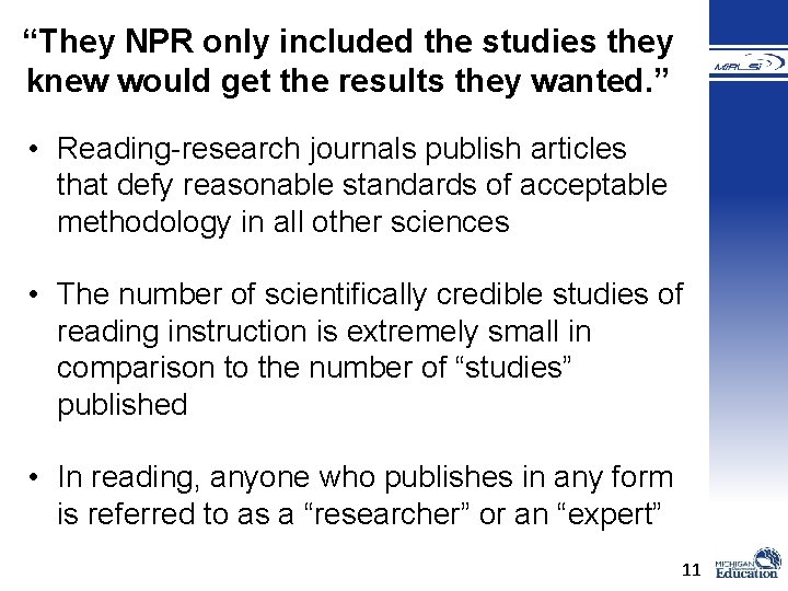 “They NPR only included the studies they knew would get the results they wanted. “They NPR only included the studies they knew would get the results they wanted.