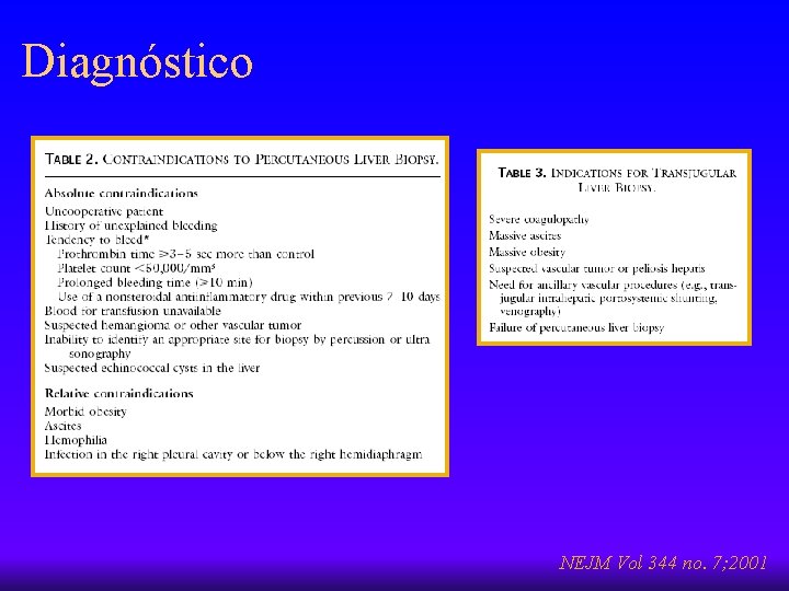 Diagnóstico NEJM Vol 344 no. 7; 2001 