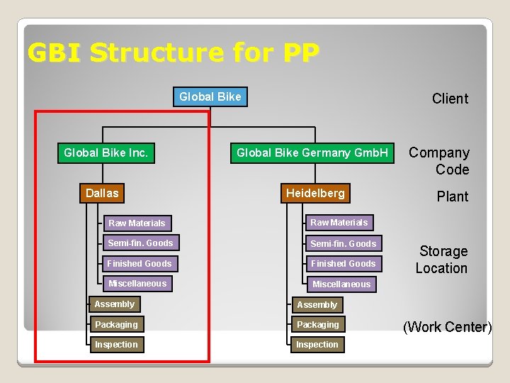 GBI Structure for PP Global Bike Inc. Dallas Client Global Bike Germany Gmb. H