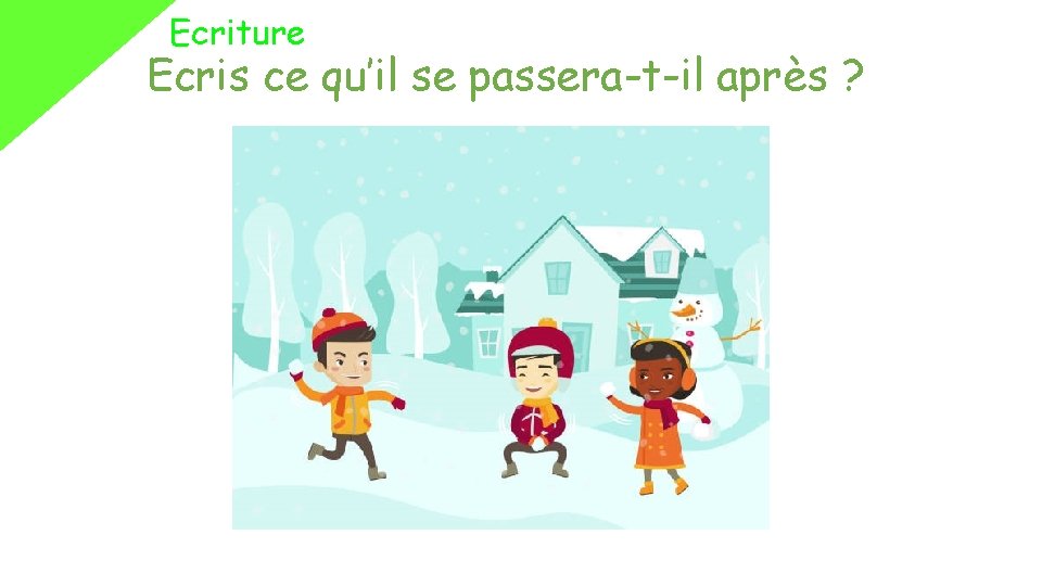 Ecriture Ecris ce qu’il se passera-t-il après ? 