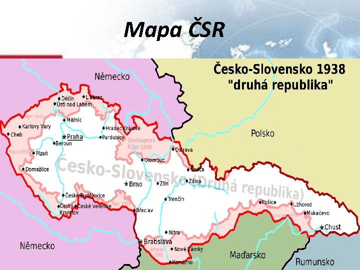 Mapa ČSR 