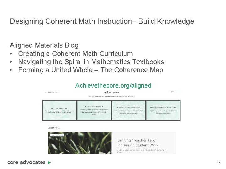 Designing Coherent Math Instruction– Build Knowledge Aligned Materials Blog • Creating a Coherent Math Designing Coherent Math Instruction– Build Knowledge Aligned Materials Blog • Creating a Coherent Math