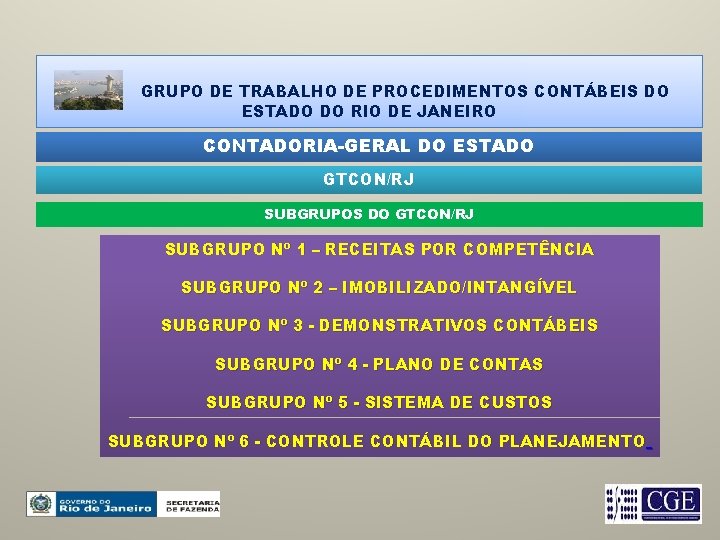 GRUPO DE TRABALHO DE PROCEDIMENTOS CONTÁBEIS DO ESTADO DO RIO DE JANEIRO CONTADORIA-GERAL DO