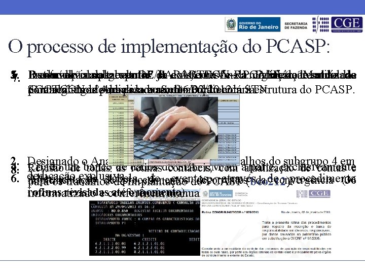 O processo de implementação do PCASP: 5. 1. 3. Preservação Instituído Realizado oamplo subgrupo