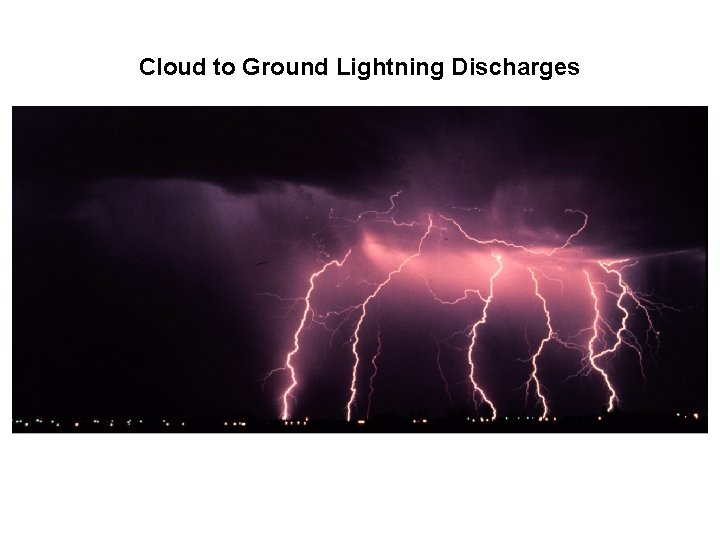 Cloud to Ground Lightning Discharges 