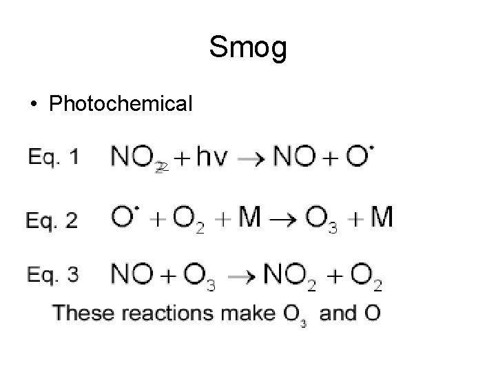Smog • Photochemical 