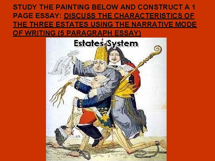 STUDY THE PAINTING BELOW AND CONSTRUCT A 1 PAGE ESSAY: DISCUSS THE CHARACTERISTICS OF