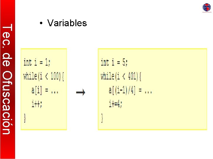 Tec. de Ofuscación • Variables 