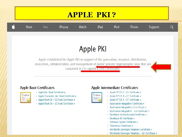 APPLE PKI ? 