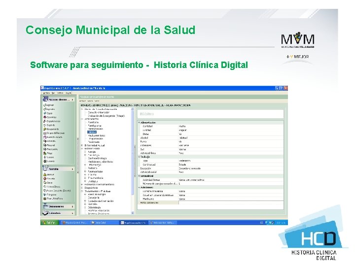 Consejo Municipal de la Salud Software para seguimiento - Historia Clínica Digital 