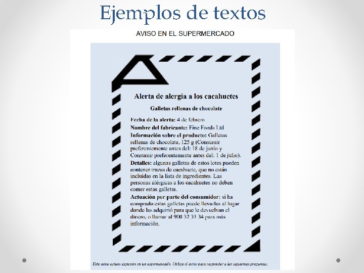 Ejemplos de textos 