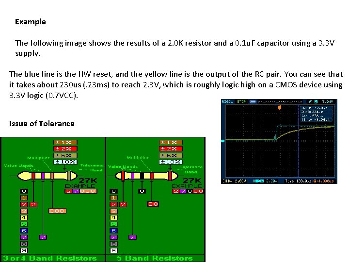 Example The following image shows the results of a 2. 0 K resistor and