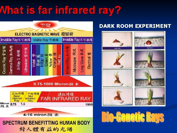 What is far infrared ray? DARK ROOM EXPERIMENT 