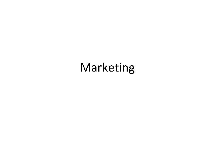 Marketing Marketing
