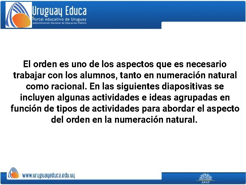 El orden es uno de los aspectos que es necesario trabajar con los alumnos,