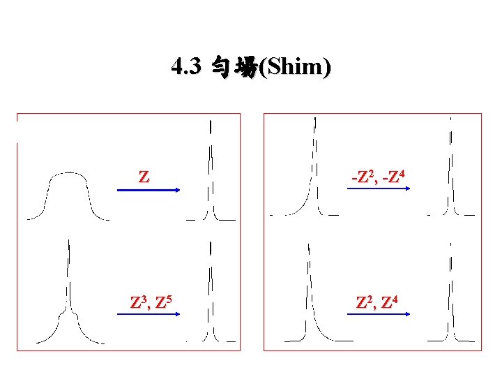 4. 3 勻場(Shim) Z Z 3, Z 5 -Z 2, -Z 4 Z 2,