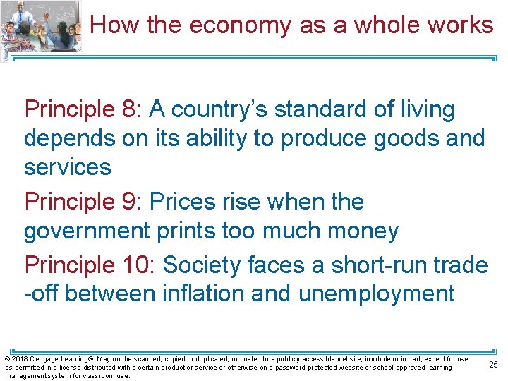 How the economy as a whole works Principle 8: A country’s standard of living