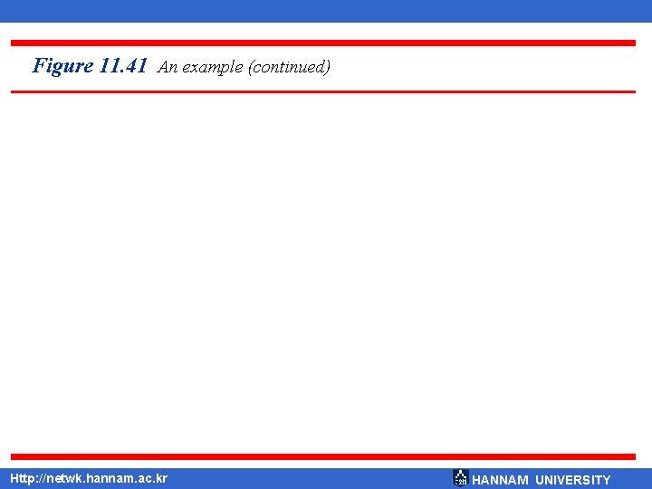 Figure 11. 41 An example (continued) Http: //netwk. hannam. ac. kr HANNAM UNIVERSITY 