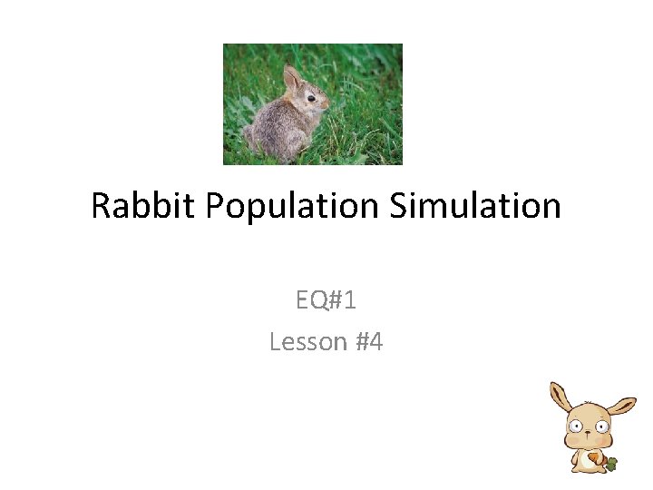 Rabbit Population Simulation EQ#1 Lesson #4 