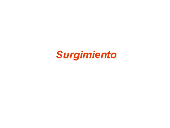 Surgimiento 