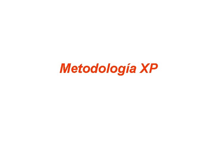 Metodología XP 