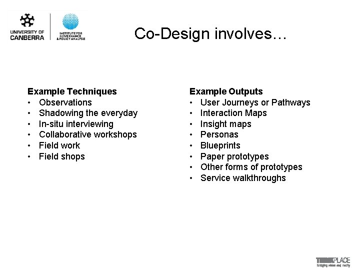 Design thinking Codesign What happens when citizens decide
