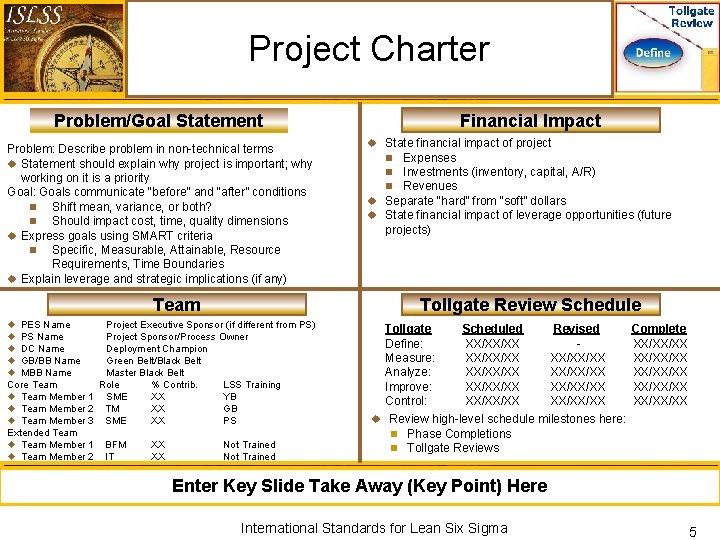 Project Charter Financial Impact Problem/Goal Statement Problem: Describe problem in non-technical terms u Statement