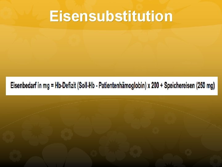 Eisensubstitution Eisensubstitution