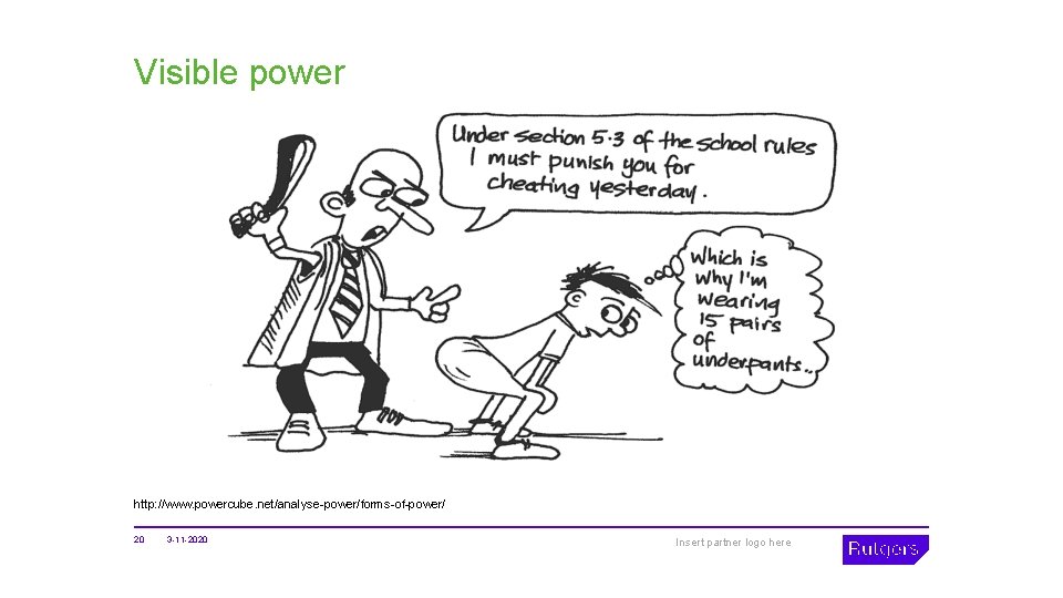 Visible power http: //www. powercube. net/analyse-power/forms-of-power/ 20 3 -11 -2020 Insert partner logo here