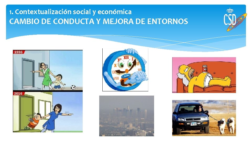 1. Contextualización social y económica CAMBIO DE CONDUCTA Y MEJORA DE ENTORNOS 