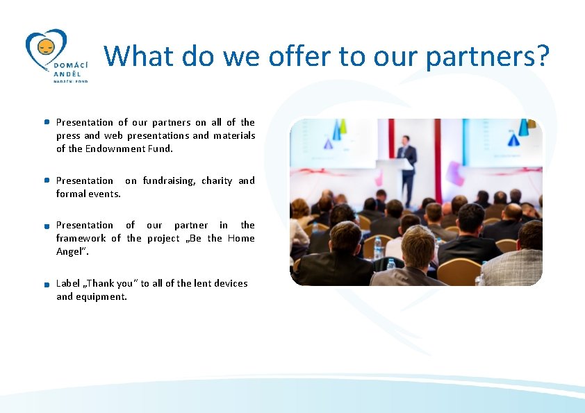 What do we offer to our partners? Presentation of our partners on all of