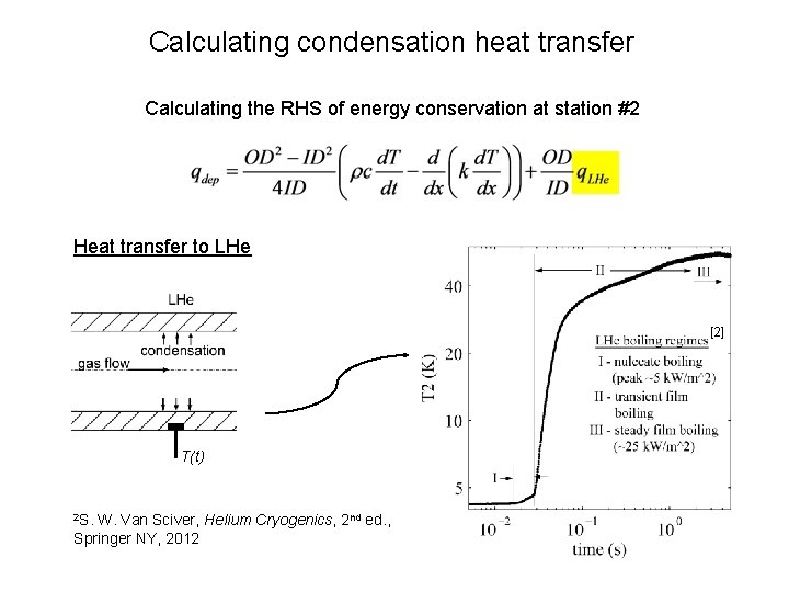 Calculating condensation heat transfer Calculating the RHS of energy conservation at station #2 Heat