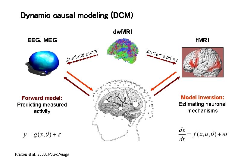 Dynamic causal modeling (DCM) dw. MRI f. MRI EEG, MEG rs prio ural t