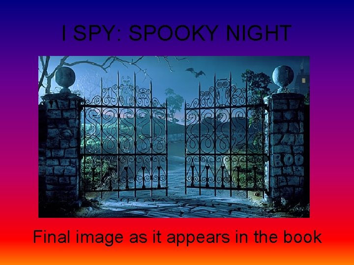I SPY: SPOOKY NIGHT Final image as it appears in the book 