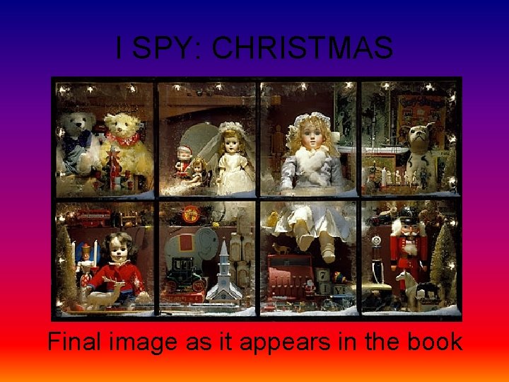 I SPY: CHRISTMAS Final image as it appears in the book 