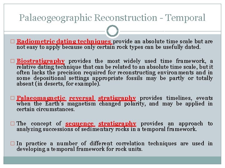 Stratigraphic Concepts And Lithostratigraphy Geological Time The Passage