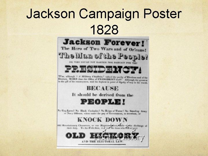 Jackson Campaign Poster 1828 