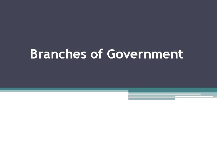 Branches of Government 