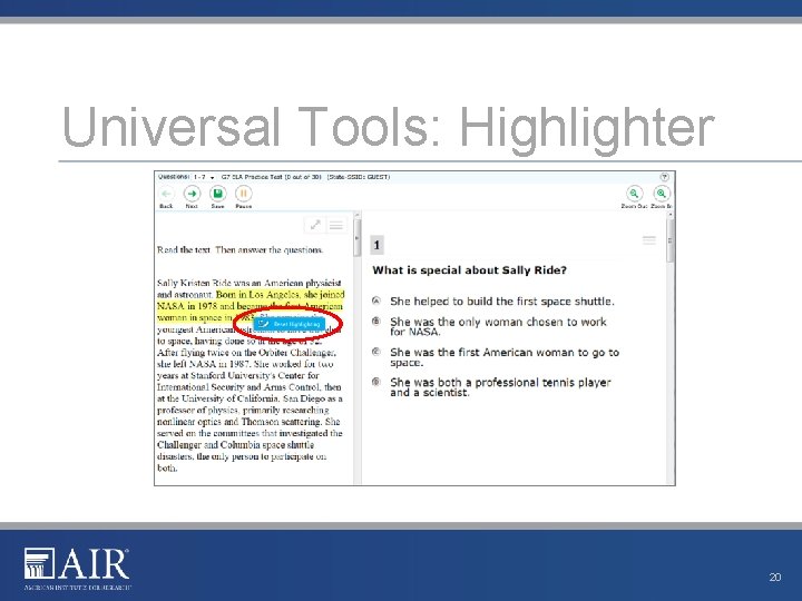 Universal Tools: Highlighter 20 