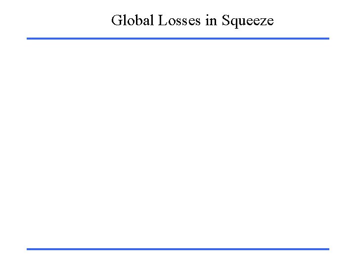 Global Losses in Squeeze 