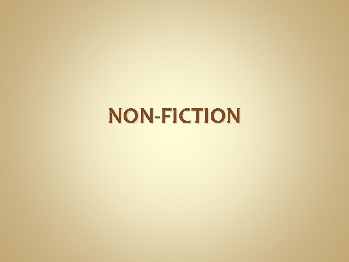 NON-FICTION 