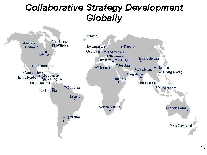 Collaborative Strategy Development Globally 36 