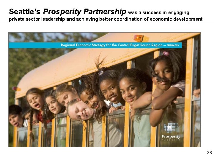 Seattle’s Prosperity Partnership was a success in engaging private sector leadership and achieving better