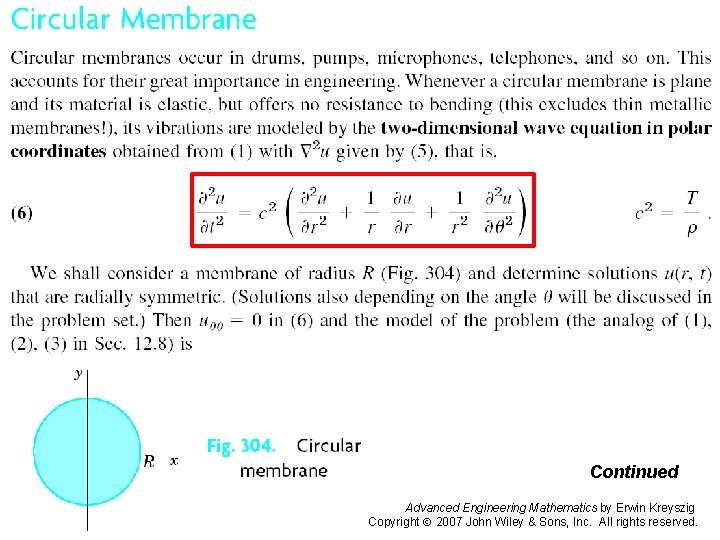 Page 580 a Continued Advanced Engineering Mathematics by Erwin Kreyszig Copyright 2007 John Wiley