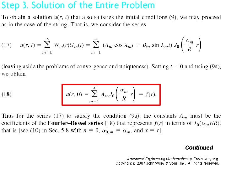 Page 583 a Continued Advanced Engineering Mathematics by Erwin Kreyszig Copyright 2007 John Wiley