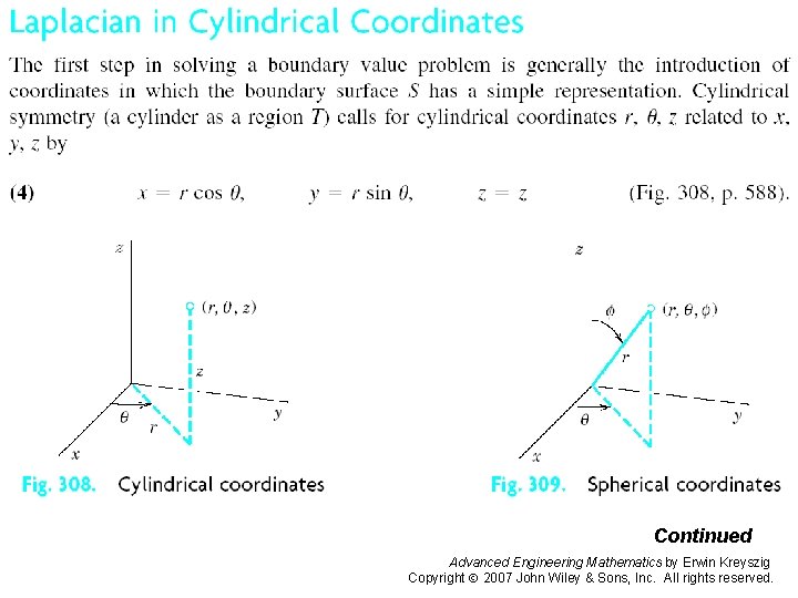 Pages 587 -588 a Continued Advanced Engineering Mathematics by Erwin Kreyszig Copyright 2007 John