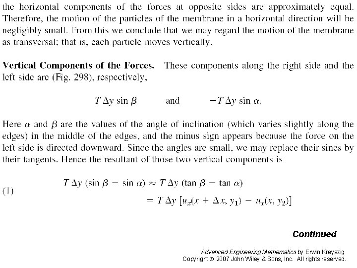 Pages 569 -571 d Continued Advanced Engineering Mathematics by Erwin Kreyszig Copyright 2007 John