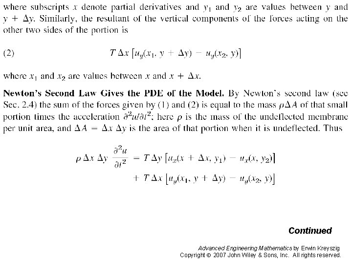 Pages 569 -571 e Continued Advanced Engineering Mathematics by Erwin Kreyszig Copyright 2007 John