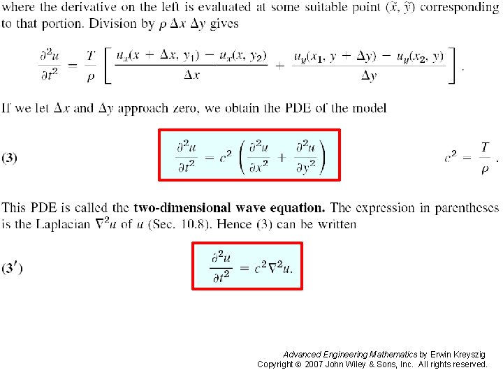 Pages 569 -571 f Advanced Engineering Mathematics by Erwin Kreyszig Copyright 2007 John Wiley